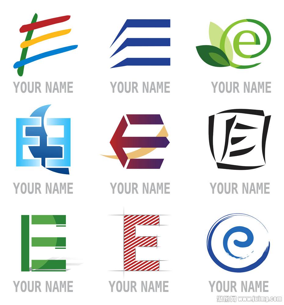 e字母logo设计图片