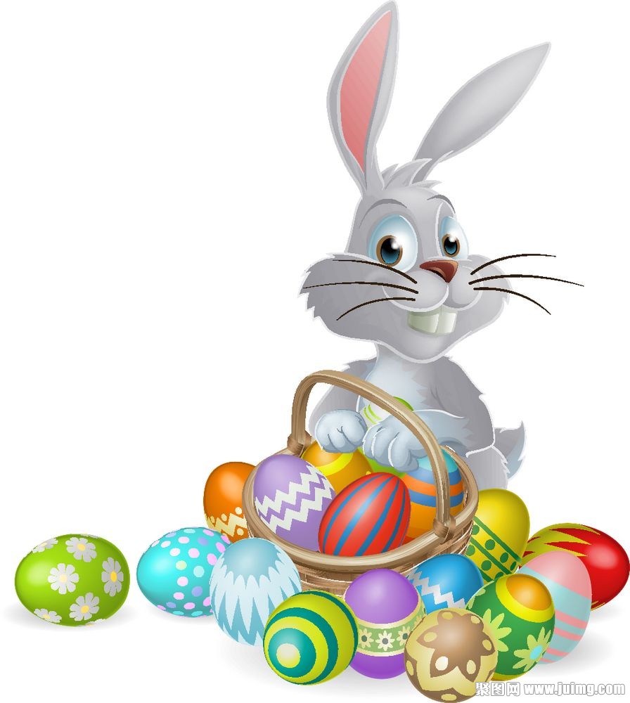 复活节彩蛋与兔子设计