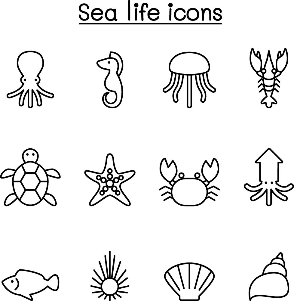 海洋动物图案设计矢量图片 图片id 其他 矢量图库 蓝图网lanimg Com
